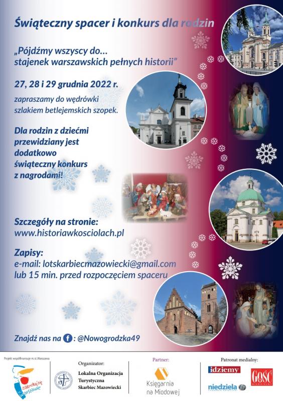 Świąteczny spacer i konkurs dla rodzin „Pójdźmy wszyscy do … stajenek warszawskich pełnych historii”